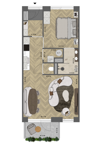 Lumen aan het Park Appartement 8 - floorplan